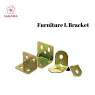 SAKURA Furniture DIY Small L Bracket Siku L Angle Shape Bracket Corner Joint Brace Angle Shelf Suppo