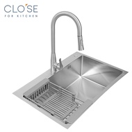Lookpat_Mall CLOSE 1-Hole Sink Without Rest SS304 75x45x22 Cm. ATHENS-75 Number One Sales