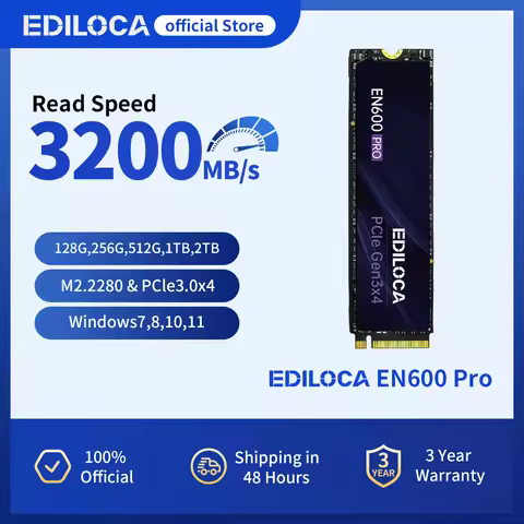 Ediloca EN600 PRO SSD 3200MB/s PCIe3.0x4 NVMe M.2 2280 SSD Internal Solid State Drive for PC Desktop