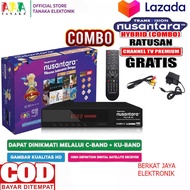 Promo Spesial!!![COD] TANAKA Digital receiver Nusantara HD Combo(SATELITE PARABOLA+T2 TERRESTRIAL) 1