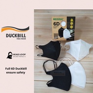 【Medidoc】【Headloop Duckbill 6D 】Adult Disposable Mask Face Mask Topeng Muka Protective Duckbill headloop Hijab