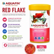 Aquafin Red Flake Tropical Fish Food Color Enhancing Floating Flakes Baby Fish Guppy Tetra Fish Food