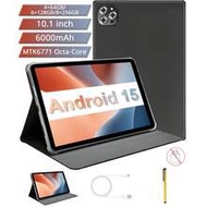 Qetupa M9-4 Android 15 10.1 Inch Tablet PC, With Protective Case And Stylus Pen, MTK 6771 Octa-Core 