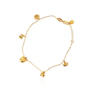 Blooming Penta Charm Bracelet in 916 Gold by Ngee Soon Jewellery