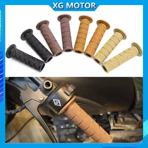 Motorcycle Bike Vintage Handlebar Coke Bottle Hand Grip For HONDA GN125 CG125 CB400 Cafe Custom 7/8"