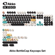 Akko BottleCap Keycaps Set (131 key Set)  with BottleCap profile, compatible with major-sized keyboa