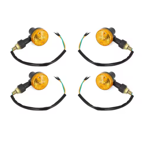 NEW 4 X LED INDICATORS 6V TURN SIGNAL AMBER MOTORCYCLE BLINKER LIGHTS 6 VOLTS TURN SIGNAL MOTORCYCLE