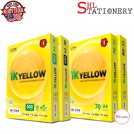 IK Yellow A4 Paper 70gsm / 80gsm 450 /500 Sheets Kertas A4 Multifunction Business Photocopy Paper