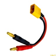 Lidu11 Remote  Chargers Adapter Cable 60 to 4Mm Banana Plug Wire 16AWG 12Cm Conversion Wire for Char