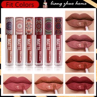 6 Color Lip Glaze Matte Liquid Lipstick Makeup Waterproof Velvet Dark Brown Lip Gloss Lasting Pigmen
