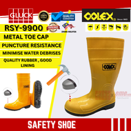 Colex RSY-9900 Safety Shoes Gumboot Rubber Boot Steel Toe | Kasut Getah Kuning Kepala Tapak Besi