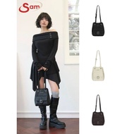 Korea ason New Style Pocket Bag Drawstring Adjustable Shoulder Bag Messenger Bag Retro Motorcycle Ba