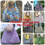 XL Large Foldable Shopping Bag Reusable Bag Recycle Supermarket Grocery Travel Bag Tote Bag  Christm