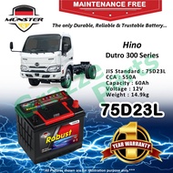 Münster Robust MF CMF 75D23 | 75D23L (60AH) Car Battery Bateri Kereta for Hino Dutro 300 Series