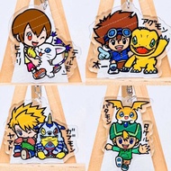 Digimon Adventure Anime Gantungan Kunci Akrillik Anime Comel Anime Acrylic Keychain Agumon Gabumon