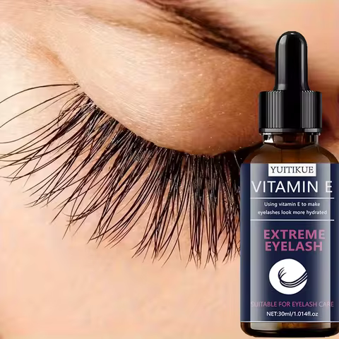 YUITIKUE Vitamin E Eyelash Serum | Extreme Hydrating & Nourishing Treatment, Healthier Lashes 30ml
