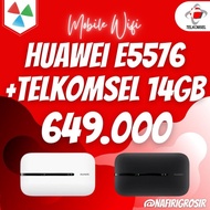 MODEM MIFI HUAWEI E5576 4G BYPASS UNLOCK FREE TELKOMSEL 14GB