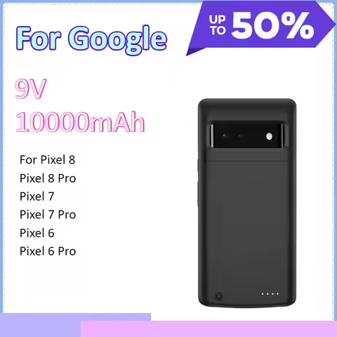 10000mAh For Google Pixel 6/7/8 Pixel pro 6/7/8 Charger Case Power Case Battery Pack Power Bank Wire