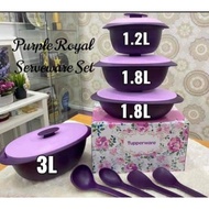 Tupperware- Purple Royal Serveware Set/PURPLE ROYALE PETIT SERVERWARE SET