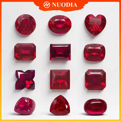 Lab Grown Ruby Round/Pear/Emerald/Oval/Princess/Heart/Cushion/Asscher/Marquise Cut Pigeon Blood Red 