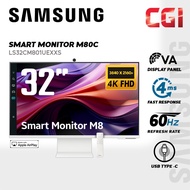 Samsung 32'' M80C White LS32CM801UEXXS VA 4K HDR10+ 60Hz 4ms Tizen™ OS Slim Fit Camera USB-C Ergonomic Iconic Slim Smart Monitor