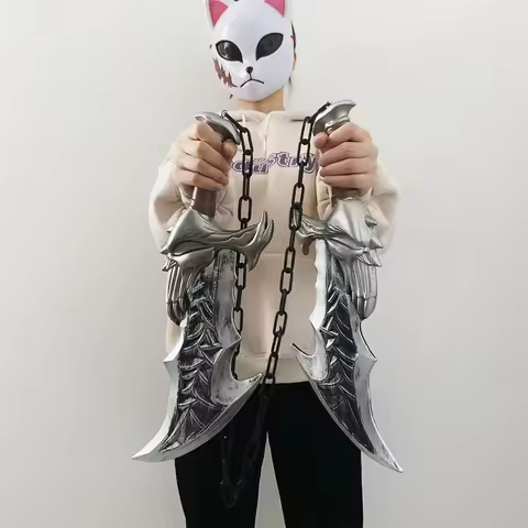 Leviathan Axe God of War 4 Silver Chaos Blade Flame Tomahawk Chained Cosplay Prop Weapon Golden Drag