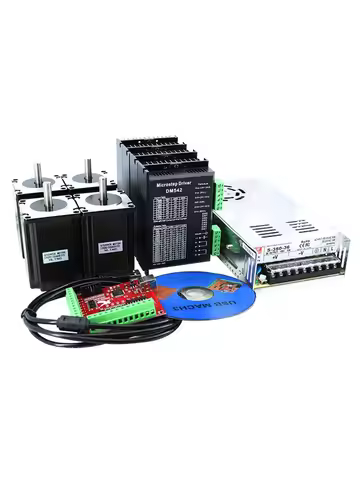 HLTNC 3 4 Axis Kit CNC Nema 23 2.2N 82mm Stepper Motor Driver TB6600 DM542 DM556 USB LPT mach3 Contr