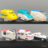 Japanese-style train track, bullet train, Shinkansen, railway locomotive, miniature train head, deco