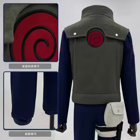 Full Set Hatake Kakashi Cosplay Costume Vest T-shirt Pants Cosplay Gift Halloween Uniform
