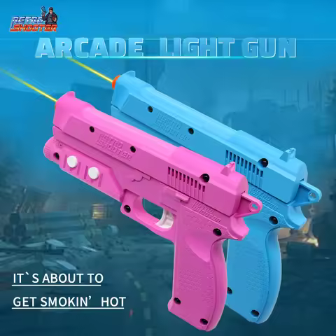 Retro Shooter Arcade Game Light Gun Features Recoil and Vibration Controls, an Arcade Emulator for P
