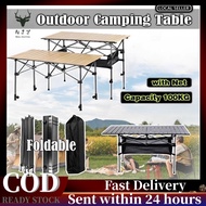 【 Fast delivery】Camping table foldable Portable Table Outdoor Folding picnictable BBQ Aluminium Egg 