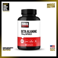 Force Factor: Beta Alanine 120 Capsules / Designed to boost your workout performance / Premium quali