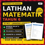 [CHEAPEST IN SHOPEE] Latihan Matematik Tahun 6 KSSR 2026 Algebra Geometri Statistik PDF