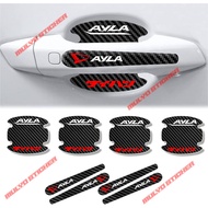 8pcs daihatsu ayla Car Door handle carbon Stickers Car Door handle Stickers