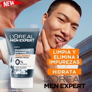LOREAL MEN EXPERT MAGNESIUM DEFENCE SENSITIVE FACE WASH ผลิตภัณฑ์ล้างทำความสะอาดผิวหน้าผู้ชายสูตรพิเ