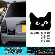 STIKER KUCING COMEL 3  / CAT STICKER / KUCING COMEL / STIKER KERETA  / STIKER MOTOR / STIKER LAPTOP