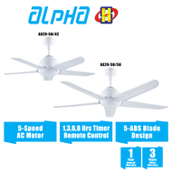 Alpha Ceiling Fan (42Inch / 56Inch) 5-Speed Remote Control AlphaFan Series Ceiling Fan AX20-5B/42 / AX20-5B/56