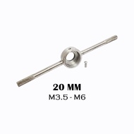 HTW-20MM Hand Taps Senai Alat Pembuat Drat Luar Besi Manual 20 mm Gagang Senai M3.5 - M6