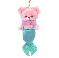 全新 日本迪士尼商店 大學熊小美人魚吊飾 unibearsity美人魚包包掛飾Ariel unibear人魚別針吊飾娃娃