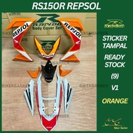 RAPIDO Cover Set Honda Rs150r V1 V2 V3 Repsol (10) Orange Body Coverset (Sticker Tanam)