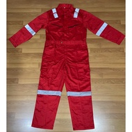 ชุดหมีผ้าโพลีเอสเตอร์ใส่สบายบางเบา กันสะเก็ดไฟได้ มีกระเป๋า 6 ช่อง ชุดหมี ชุดช่าง (XS - 3XL) ใส่ได้ท