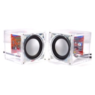 【WWU】-Mini Advanced Electronic Transparent Speaker Box DIY Kit Sound Amplifier Music Audio 3Wx2 Xmas Kids Gift Diy Box