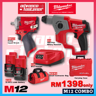 Milwaukee M12 Combo ( CH-0 SDS-Plus Rotary Hammer &amp; FIWF12-0 Stubby Impact Wrench )