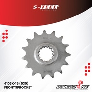 S-TEEL 4103K-15 (530) Front Sprocket for DUCATI MOTORCYCLE by Bikerzone Official Store