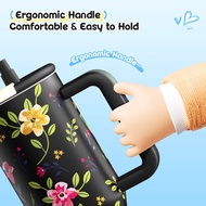 MODOFO 40oz Insulated Stainless Steel Tumbler with Straw.