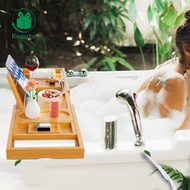 [Kesoto] Bath Table Tray Bath Tub Tray Telescopic Storage Multipurpose Tub Shelf Storage Rack Bathtu