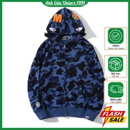BAPE WinterJacket 2 SUPER Shark Hats, Zip Jacket, Warm
