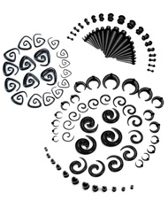 102Pcs Ear Stretching Kit 14G-00G Ear Gauges Expander Set Acrylic Tapers Plugs Tunnels Horseshoes Ta