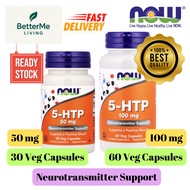[Ready Stocks] NOW Foods, 5-HTP, 5 HTP, 5htp, 100mg, 60 Veg Capsules
