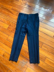 日本 BEAUTY&amp;YOUTH UNITED ARROWS 深藍毛料直筒西裝褲 size:L 9.9成新